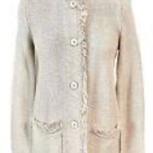 J McLAUGHLIN Lexa Fringe Trim Cardigan Sweater Jacket